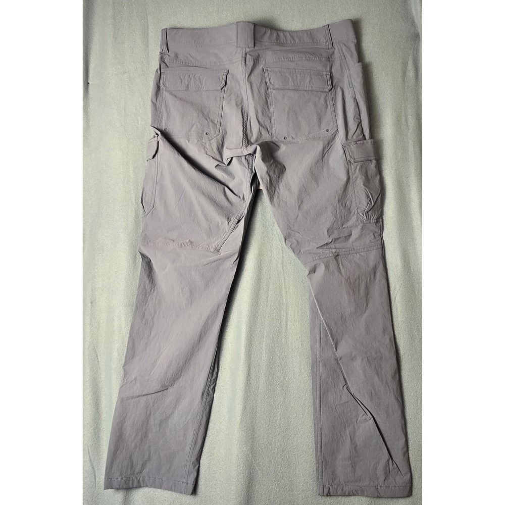 AFTCO Mens Gray Fishing Cargo Pants Size 40 Nylon Spandex Outdoor Hiking Pockets - Picture 2 of 12